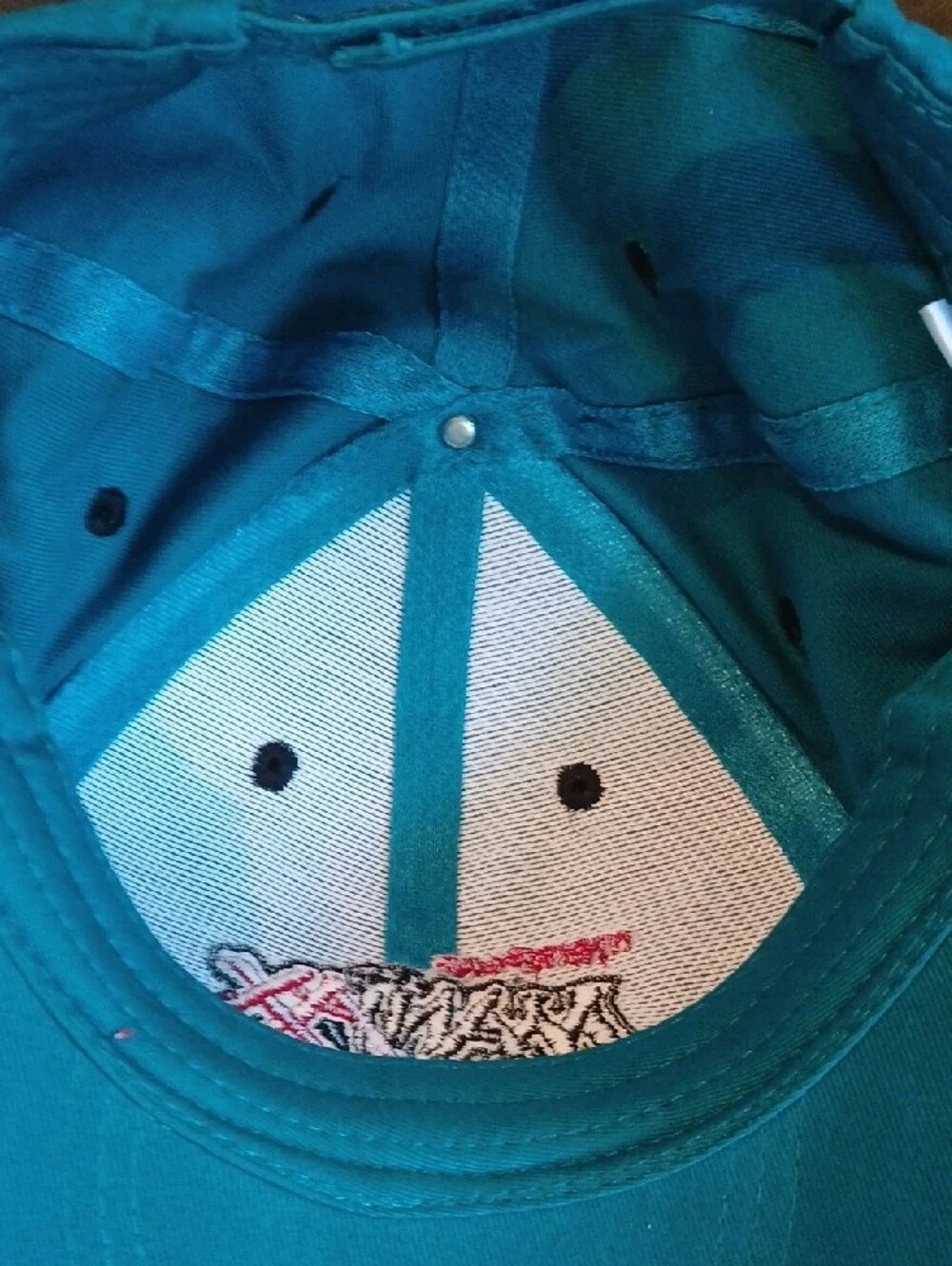 Memphis Maniax XFL Football Ball Cap Hat Teal Red Black Adjustable EUC CLEAN